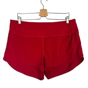 Lululemon Speed Up Shorts High-Rise Lined 2.5" Dark Red Women's Size 14 Running